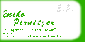 eniko pirnitzer business card